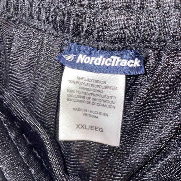 Nordictrack Mens XXL Black & Red Athletic Shorts Elastic Waistband & Drawstring - Picture 6 of 7
